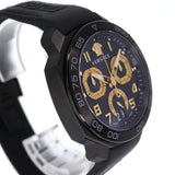 Buy Shop Versace Dylos Chronograph Black Dial Black Rubber Strap Watch for Men - VQC020015 USA Online
