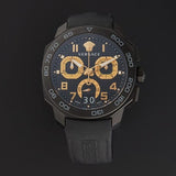 Buy Shop Versace Dylos Chronograph Black Dial Black Rubber Strap Watch for Men - VQC020015 USA Online