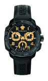 Buy Shop Versace Dylos Chronograph Black Dial Black Rubber Strap Watch for Men - VQC020015 USA Online