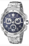 Buy Shop Versace Dylos Chronograph Blue Dial Silver Steel Strap Watch for Men - VQC090016 USA Online