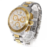 Buy Shop Versace Dylos Chronograph Silver Dial Two Tone Steel Strap Watch for Men - VQC030015 USA Online