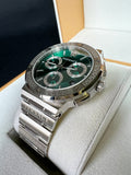 Buy Shop Versace Grace Chronograph Quartz Green Dial Silver Steel Strap Watch For Men - VEZ900121 USA Online