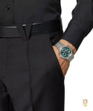 Buy Shop Versace Grace Chronograph Quartz Green Dial Silver Steel Strap Watch For Men - VEZ900121 USA Online