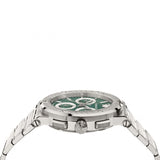 Buy Shop Versace Grace Chronograph Quartz Green Dial Silver Steel Strap Watch For Men - VEZ900121 USA Online