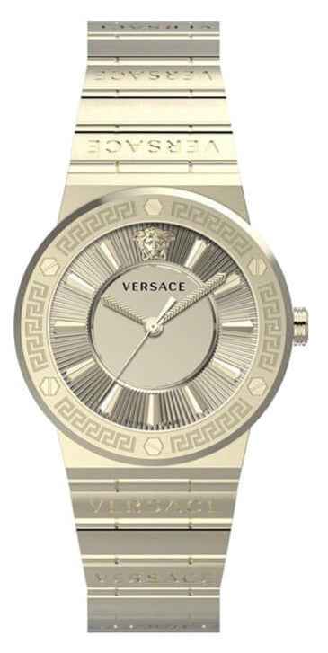 Buy Shop Versace Grace Quartz Gold Dial Gold Steel Strap Watch for Women - VEVH01320 USA Online