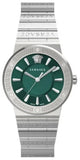 Buy Shop Versace Grace Quartz Green Dial Silver Steel Strap Watch For Women - VEVH00920 USA Online