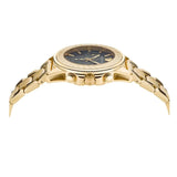 Buy Shop Versace Greca Action Chronograph Black Dial Gold Steel Strap Watch For Men - VE3J00622 USA Online