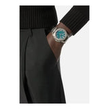 Buy Shop Versace Greca Action Chronograph Quartz Green Dial Silver Steel Strap Watch for Men - VE3J00422 USA Online