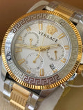 Buy Shop Versace Greca Action Chronograph Quartz Silver Dial Two Tone Steel Strap Watch for Men - VE3J00522 USA Online