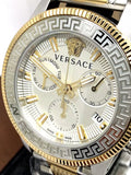 Buy Shop Versace Greca Action Chronograph Quartz Silver Dial Two Tone Steel Strap Watch for Men - VE3J00522 USA Online
