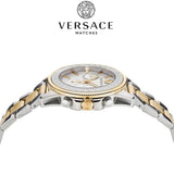 Buy Shop Versace Greca Action Chronograph Quartz Silver Dial Two Tone Steel Strap Watch for Men - VE3J00522 USA Online