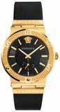 Buy Shop Versace Greca Black Dial Black Leather Strap Watch for Men - VEVI00220 USA Online