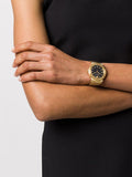 Buy Shop Versace Greca Black Dial Gold Steel Strap Watch for Women - VEVH00820 USA Online