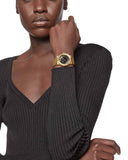 Buy Shop Versace Greca Black Dial Gold Steel Strap Watch for Women - VEVH00820 USA Online