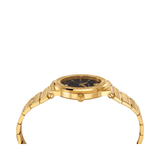 Buy Shop Versace Greca Black Dial Gold Steel Strap Watch for Women - VEVH00820 USA Online