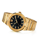 Buy Shop Versace Greca Black Dial Gold Steel Strap Watch for Women - VEVH00820 USA Online