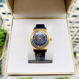 Buy Shop Versace Greca Blue Dial Blue Leather Strap Watch for Women - VERE00218 USA Online