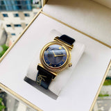 Buy Shop Versace Greca Blue Dial Blue Leather Strap Watch for Women - VERE00218 USA Online