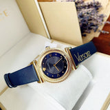 Buy Shop Versace Greca Blue Dial Blue Leather Strap Watch for Women - VERE00218 USA Online