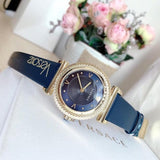 Buy Shop Versace Greca Blue Dial Blue Leather Strap Watch for Women - VERE00218 USA Online
