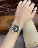 Buy Shop Versace Greca Chronograph Black Dial Brown Leather Strap Watch For Men - VEZ900621 USA Online