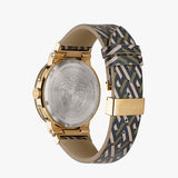 Buy Shop Versace Greca Chronograph Black Dial Brown Leather Strap Watch For Men - VEZ900621 USA Online