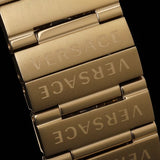 Buy Shop Versace Greca Chronograph Black Dial Gold Steel Strap Watch For Men - VEZ900421 USA Online