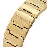 Buy Shop Versace Greca Chronograph Black Dial Gold Steel Strap Watch For Men - VEZ900421 USA Online