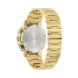 Buy Shop Versace Greca Chronograph Black Dial Gold Steel Strap Watch For Men - VEZ900421 USA Online