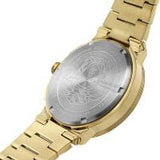 Buy Shop Versace Greca Chronograph Black Dial Gold Steel Strap Watch For Men - VEZ900421 USA Online