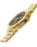Buy Shop Versace Greca Chronograph Black Dial Gold Steel Strap Watch For Men - VEZ900421 USA Online