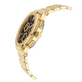 Buy Shop Versace Greca Chronograph Black Dial Gold Steel Strap Watch For Men - VEZ900421 USA Online