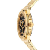 Buy Shop Versace Greca Chronograph Black Dial Gold Steel Strap Watch For Men - VEZ900421 USA Online