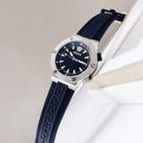 Buy Shop Versace Greca Diver Quartz Blue Dial Blue Rubber Strap Watch for Men - VE8G00124 USA Online