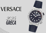 Buy Shop Versace Greca Diver Quartz Blue Dial Blue Rubber Strap Watch for Men - VE8G00124 USA Online