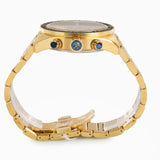 Buy Shop Versace Greca Dome Chronograph Black Dial Gold Steel Strap Watch for Men - VE6K00523 USA Online