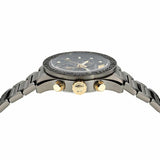 Buy Shop Versace Greca Dome Chronograph Black Dial Grey Steel Strap Watch for Men - VE6K00623 USA Online