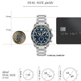Buy Shop Versace Greca Dome Chronograph Blue Dial Silver Steel Strap Watch for Men - VE6K00323 USA Online