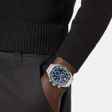 Buy Shop Versace Greca Dome Chronograph Blue Dial Silver Steel Strap Watch for Men - VE6K00323 USA Online
