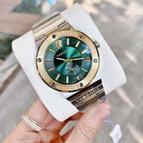 Buy Shop Versace Greca Green Dial Silver Steel Strap Watch for Men - VEVI00420 USA Online