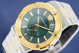 Buy Shop Versace Greca Green Dial Silver Steel Strap Watch for Men - VEVI00420 USA Online