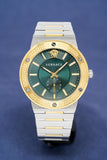 Buy Shop Versace Greca Green Dial Silver Steel Strap Watch for Men - VEVI00420 USA Online