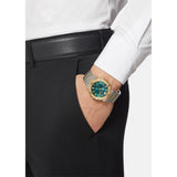Buy Shop Versace Greca Green Dial Silver Steel Strap Watch for Men - VEVI00420 USA Online