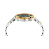Buy Shop Versace Greca Green Dial Silver Steel Strap Watch for Men - VEVI00420 USA Online