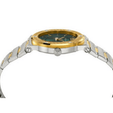 Buy Shop Versace Greca Green Dial Silver Steel Strap Watch for Men - VEVI00420 USA Online