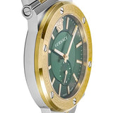 Buy Shop Versace Greca Green Dial Silver Steel Strap Watch for Men - VEVI00420 USA Online