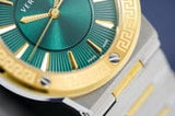 Buy Shop Versace Greca Green Dial Silver Steel Strap Watch for Women - VEVH00720 USA Online