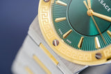 Buy Shop Versace Greca Green Dial Silver Steel Strap Watch for Women - VEVH00720 USA Online