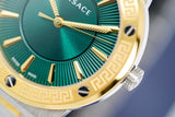 Buy Shop Versace Greca Green Dial Silver Steel Strap Watch for Women - VEVH00720 USA Online