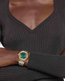 Buy Shop Versace Greca Green Dial Silver Steel Strap Watch for Women - VEVH00720 USA Online